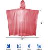 imageSaphiRose Disposable Rain Ponchos Emergency Clear PonchoRed 4 Pack Adult