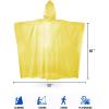 imageSaphiRose Disposable Rain Ponchos Emergency Clear PonchoYellow 4 Pack Adult