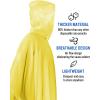 imageSaphiRose Disposable Rain Ponchos Emergency Clear PonchoYellow 4 Pack Adult