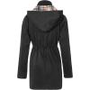 imageSaphiRose Womens Long Hooded Rain Jacket Outdoor Raincoat WindbreakerShadow Black