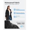 imageSaphiRose Womens Long Packable Raincoat Waterproof Rain Jacket Lightweight Outdoor Windbreaker with HoodBlack