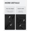 imageSaphiRose Womens Long Packable Raincoat Waterproof Rain Jacket Lightweight Outdoor Windbreaker with HoodBlack