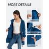 imageSaphiRose Womens Long Packable Raincoat Waterproof Rain Jacket Lightweight Outdoor Windbreaker with HoodDeep Blue