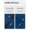 imageSaphiRose Womens Long Packable Raincoat Waterproof Rain Jacket Lightweight Outdoor Windbreaker with HoodDeep Blue