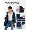 imageSaphiRose Womens Long Packable Raincoat Waterproof Rain Jacket Lightweight Outdoor Windbreaker with HoodNavy