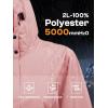imageSaphiRose Womens Long Rain Jacket Waterproof Lightweight Hooded Raincoat Packable Knee Length Rain coatLightpink