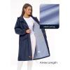 imageSaphiRose Womens Long Rain Jacket Waterproof Lightweight Hooded Raincoat Packable Knee Length Rain coatNavy