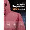 imageSaphiRose Womens Long Rain Jacket Waterproof Lightweight Hooded Raincoat Packable Knee Length Rain coatPink