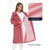 imageSaphiRose Womens Long Rain Jacket Waterproof Lightweight Hooded Raincoat Packable Knee Length Rain coatPink