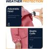 imageSaphiRose Womens Long Rain Jacket Waterproof Lightweight Hooded Raincoat Packable Knee Length Rain coatPink