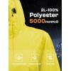 imageSaphiRose Womens Long Rain Jacket Waterproof Lightweight Hooded Raincoat Packable Knee Length Rain coatYellow