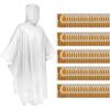 imageSaphiRose Disposable Rain Ponchos Emergency Clear Poncho100 Pack Adult