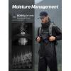 imageSaphiRose Mens Waterproof Rain Suit 2pcsset Packable Rain Gear for Golf Motorcycle FishingBlack