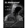imageSaphiRose Mens Waterproof Rain Suit 2pcsset Packable Rain Gear for Golf Motorcycle FishingBlackReflective Strip