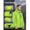 imageSaphiRose Mens Waterproof Rain Suit 2pcsset Packable Rain Gear for Golf Motorcycle FishingGreen