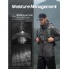 imageSaphiRose Mens Waterproof Rain Suit 2pcsset Packable Rain Gear for Golf Motorcycle FishingGrey