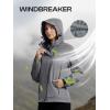 imageWomens Waterproof Rain jacket Lightweight Active Outdoor Raincoat with Removable HoodGrey