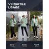 imageWomens Waterproof Rain jacket Lightweight Active Outdoor Raincoat with Removable HoodMint Green