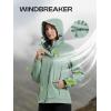 imageWomens Waterproof Rain jacket Lightweight Active Outdoor Raincoat with Removable HoodMint Green