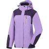 imageWomens Waterproof Rain jacket Lightweight Active Outdoor Raincoat with Removable HoodPurple