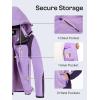imageWomens Waterproof Rain jacket Lightweight Active Outdoor Raincoat with Removable HoodPurple