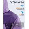 imageWomens Waterproof Rain jacket Lightweight Active Outdoor Raincoat with Removable HoodPurple