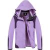 imageWomens Waterproof Rain jacket Lightweight Active Outdoor Raincoat with Removable HoodPurple