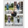 imageSaphiRose Womens Lightweight Long Rain Jacket Packable Raincoat Hooded Outdoor Trench CoatsBlack