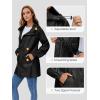 imageSaphiRose Womens Lightweight Long Rain Jacket Packable Raincoat Hooded Outdoor Trench CoatsBlack