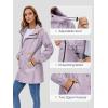 imageSaphiRose Womens Lightweight Long Rain Jacket Packable Raincoat Hooded Outdoor Trench CoatsLight Purple