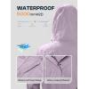 imageSaphiRose Womens Lightweight Long Rain Jacket Packable Raincoat Hooded Outdoor Trench CoatsLight Purple