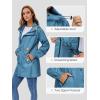 imageSaphiRose Womens Lightweight Long Rain Jacket Packable Raincoat Hooded Outdoor Trench CoatsMoroccan Blue