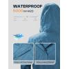 imageSaphiRose Womens Lightweight Long Rain Jacket Packable Raincoat Hooded Outdoor Trench CoatsMoroccan Blue