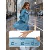 imageSaphiRose Womens Lightweight Long Rain Jacket Packable Raincoat Hooded Outdoor Trench CoatsMoroccan Blue