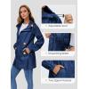 imageSaphiRose Womens Lightweight Long Rain Jacket Packable Raincoat Hooded Outdoor Trench CoatsNavy