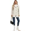 imageSaphiRose Womens Long Rain Jacket Waterproof Rain Coat with Hood Outdoor Light Raincoats WindbreakerBeigePlaid