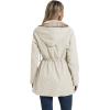 imageSaphiRose Womens Long Rain Jacket Waterproof Rain Coat with Hood Outdoor Light Raincoats WindbreakerBeigePlaid