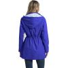 imageSaphiRose Womens Long Rain Jacket Waterproof Rain Coat with Hood Outdoor Light Raincoats WindbreakerBlue