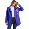 imageSaphiRose Womens Long Rain Jacket Waterproof Rain Coat with Hood Outdoor Light Raincoats WindbreakerBlue