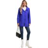 imageSaphiRose Womens Long Rain Jacket Waterproof Rain Coat with Hood Outdoor Light Raincoats WindbreakerBlue