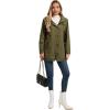 imageSaphiRose Womens Long Rain Jacket Waterproof Rain Coat with Hood Outdoor Light Raincoats WindbreakerGreen