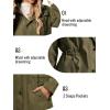 imageSaphiRose Womens Long Rain Jacket Waterproof Rain Coat with Hood Outdoor Light Raincoats WindbreakerGreen