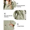 imageSaphiRose Womens Long Rain Jacket Waterproof Rain Coat with Hood Outdoor Light Raincoats WindbreakerLight GreenPlaid