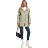imageSaphiRose Womens Long Rain Jacket Waterproof Rain Coat with Hood Outdoor Light Raincoats WindbreakerLight GreenPlaid