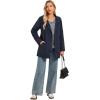 imageSaphiRose Womens Long Rain Jacket Waterproof Rain Coat with Hood Outdoor Light Raincoats WindbreakerNavy