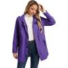 imageSaphiRose Womens Long Rain Jacket Waterproof Rain Coat with Hood Outdoor Light Raincoats WindbreakerPurple