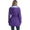 imageSaphiRose Womens Long Rain Jacket Waterproof Rain Coat with Hood Outdoor Light Raincoats WindbreakerPurple