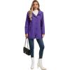 imageSaphiRose Womens Long Rain Jacket Waterproof Rain Coat with Hood Outdoor Light Raincoats WindbreakerPurple