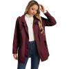 imageSaphiRose Womens Long Rain Jacket Waterproof Rain Coat with Hood Outdoor Light Raincoats WindbreakerRedPlaid