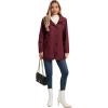 imageSaphiRose Womens Long Rain Jacket Waterproof Rain Coat with Hood Outdoor Light Raincoats WindbreakerRedPlaid